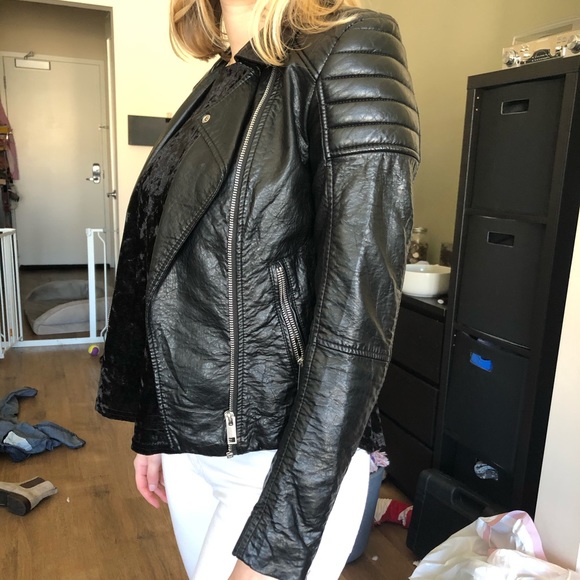 H&M Jackets & Blazers - H&M Leather moto jacket